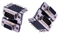 Dois conector macho das fileiras Db9, tipo material de 9 Pin D do conector macho PBT