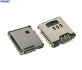Metal conector de cartão de Sim da aleta o micro, MS/corrente avaliada soquete 0,5 A cartão de memória