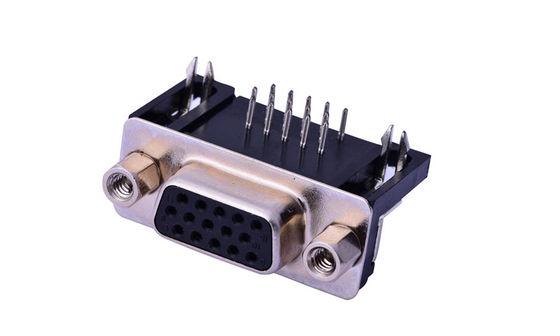 9 PIN 15 Ways Female D Sub Input Output Connectors 250V AC Rated Voltage With Screw