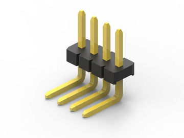 Conector de cabeçalho de alfinete masculino de ângulo direito 1,27 mm Pitch 2 pinos a 80 pinos