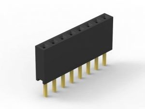 DIP Single Row Female Header, Conector de cabeçalho de pin de plástico Female Height 4.0mm
