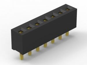 Conectores de placa de PCB femininos de linha única, 1 - 50 PIN Conectores de placa de circuito digital
