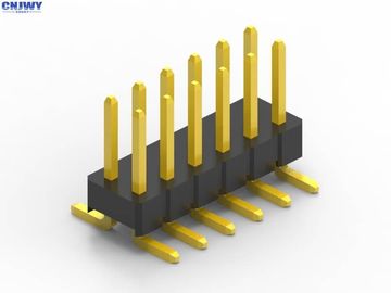 SMT Conector de cabeçalho de alfinete masculino ângulo direito Flash dourado dupla fila Bom isolamento
