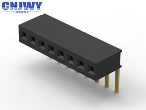 Conector de cabeçalho feminino de 6 pin a 40 pines de 1,27 mm de cor preta durável