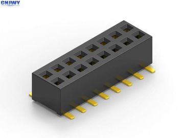 Conector de cabeçalho feminino SMT de 1,0 mm de altura dupla para equipamentos médicos