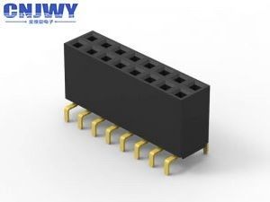 Conector de cabeçalho feminino de 2 pines a 80 pines 2.54mm Pitch 2 fileiras Resistência ao isolamento