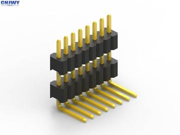 1.27 mm Pitch PCB Header Connector Concave Bending Single Row Duplo Plástico