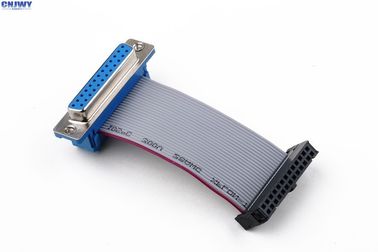 D Sub 15 Ways Female 14 Pin Ribbon Cable, Custom 2mm Pitch Hard Disk Data Cable