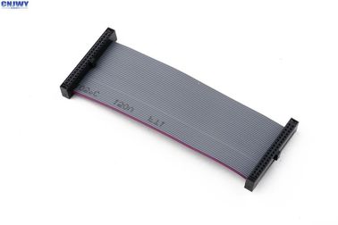 Grão 2 * 07 Ways Flat Ribbon Cable Assembly com conector retangular de 1,27 mm