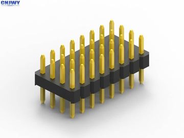 Conector de cabeçalho de PCB 5U de três linhas Tipo DIP Isolamento preto flash dourado