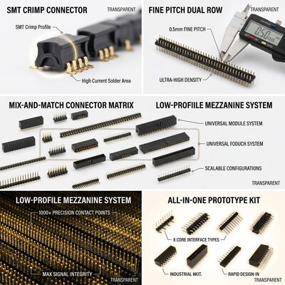 Conector de Barra de Pinos Macho de Fila Única Destacável 2.54mm de Passo 40 Pinos Comprimento Personalizável