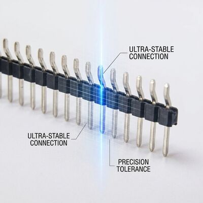 Conector de Pino Macho de Linha Única para Montagem em Superfície 2,54mm de Passo Placa de Circuito Impresso Montagem em Superfície