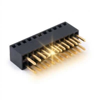 Conector Fêmea de Pino Redondo Usinado de 2.54mm 40 Pinos Ouro Sobre Níquel Usinado de Precisão