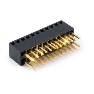 Conector Fêmea de Pino Redondo Usinado de 2.54mm 40 Pinos Ouro Sobre Níquel Usinado de Precisão