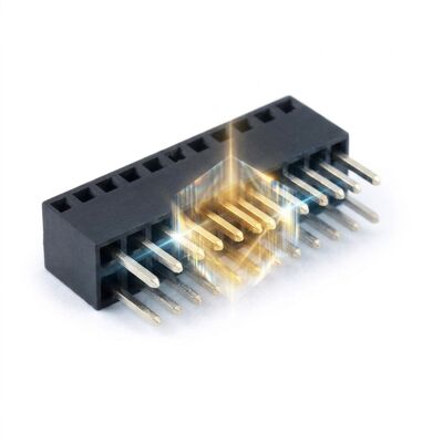 Tomada fêmea do pwb do conector do encabeçamento do contato duplo da alta corrente 5a do passo de 2.54mm