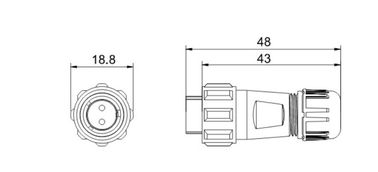 Conector de enchufe de aviação à prova d'água GM1310 7Poles macho e fêmea 200V 5A