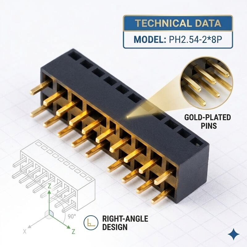 Conector de cabeçalho fêmea SMT de fileira única de 1,27 mm de passo, perfil baixo, fita e bobina, soquete de PCB