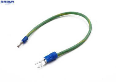 Conector de cobre Cordão de fiação personalizado Cor verde / amarelo Com terminal de espada