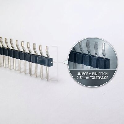 Conector de Pino Macho SMT de Linha Dupla com Passo Fino de 1,27 mm Design Compacto de Montagem em Superfície para PCB