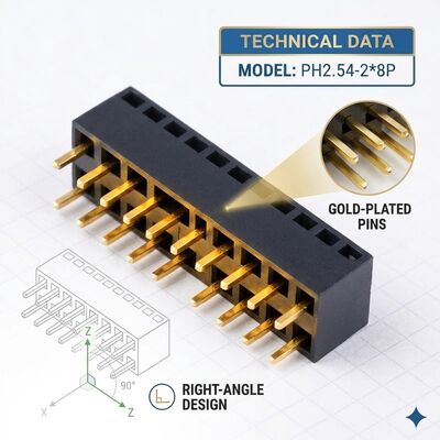 Conector de cabeçalho fêmea SMT de fileira única de 1,27 mm de passo, perfil baixo, fita e bobina, soquete de PCB